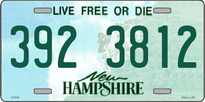 NH license plate 3923812