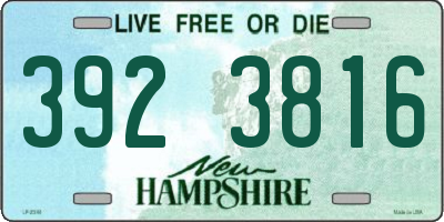 NH license plate 3923816