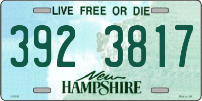 NH license plate 3923817