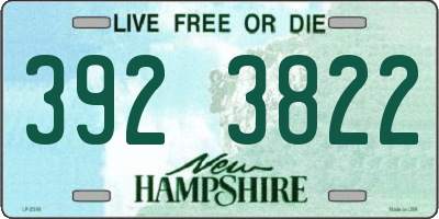 NH license plate 3923822