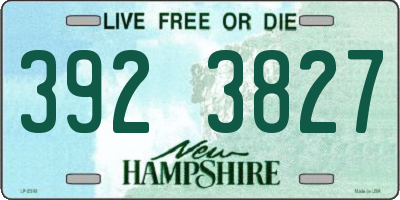 NH license plate 3923827