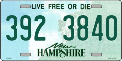 NH license plate 3923840