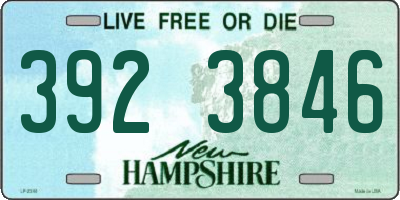 NH license plate 3923846