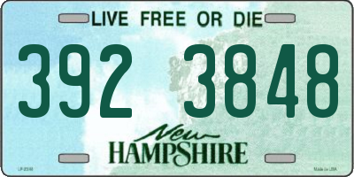 NH license plate 3923848