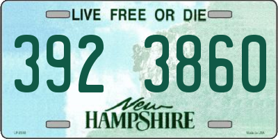 NH license plate 3923860