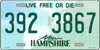 NH license plate 3923867