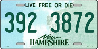 NH license plate 3923872