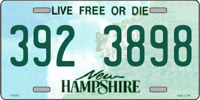 NH license plate 3923898