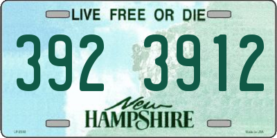 NH license plate 3923912
