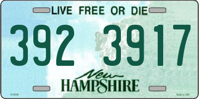 NH license plate 3923917