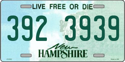 NH license plate 3923939