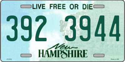 NH license plate 3923944