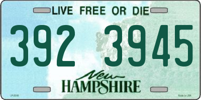 NH license plate 3923945