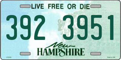 NH license plate 3923951