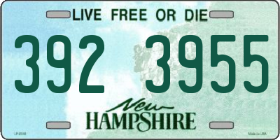 NH license plate 3923955