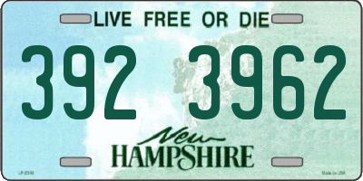 NH license plate 3923962