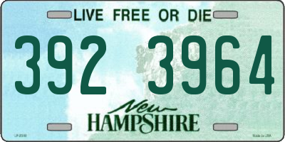 NH license plate 3923964