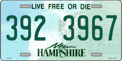 NH license plate 3923967