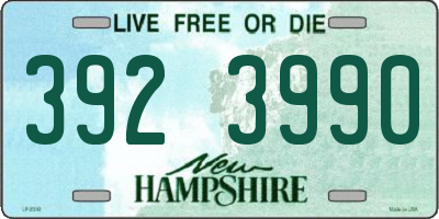NH license plate 3923990