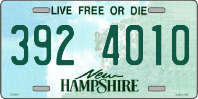 NH license plate 3924010