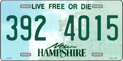 NH license plate 3924015