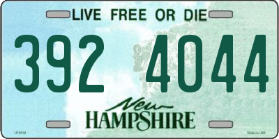 NH license plate 3924044