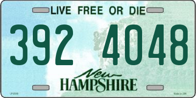 NH license plate 3924048