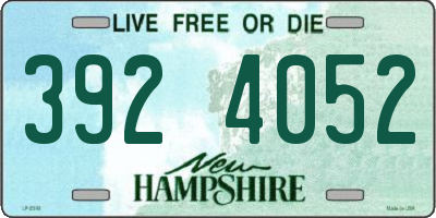 NH license plate 3924052