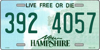 NH license plate 3924057