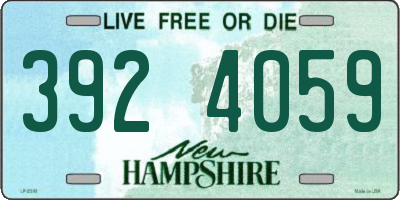 NH license plate 3924059