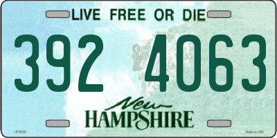 NH license plate 3924063