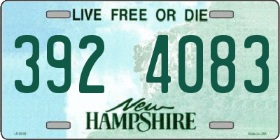 NH license plate 3924083