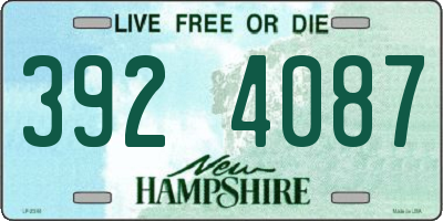NH license plate 3924087