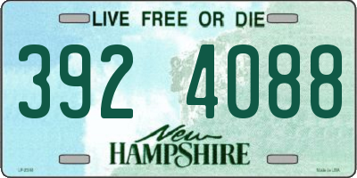 NH license plate 3924088