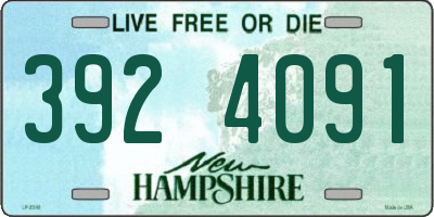 NH license plate 3924091