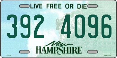 NH license plate 3924096
