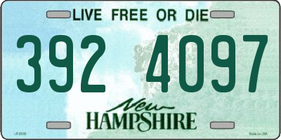 NH license plate 3924097