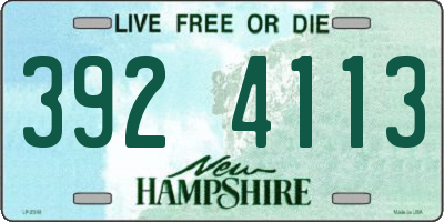 NH license plate 3924113