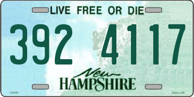 NH license plate 3924117