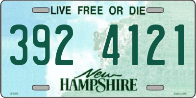 NH license plate 3924121