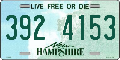NH license plate 3924153