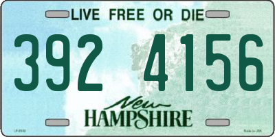 NH license plate 3924156