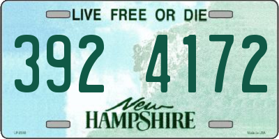 NH license plate 3924172
