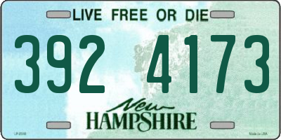 NH license plate 3924173