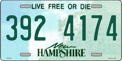 NH license plate 3924174