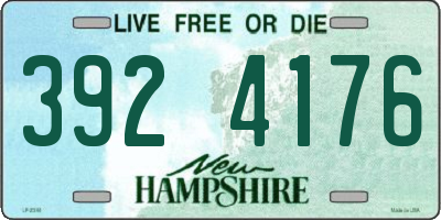 NH license plate 3924176