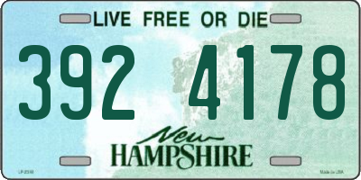 NH license plate 3924178