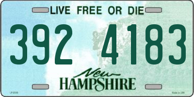 NH license plate 3924183