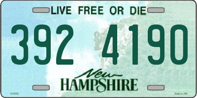 NH license plate 3924190