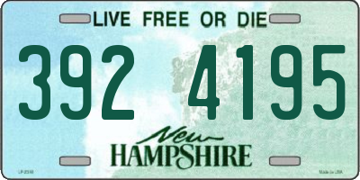 NH license plate 3924195